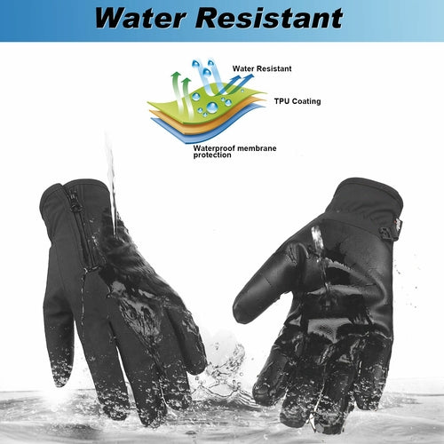 Winter Gloves, Cycling Gloves with Touch Screen Function