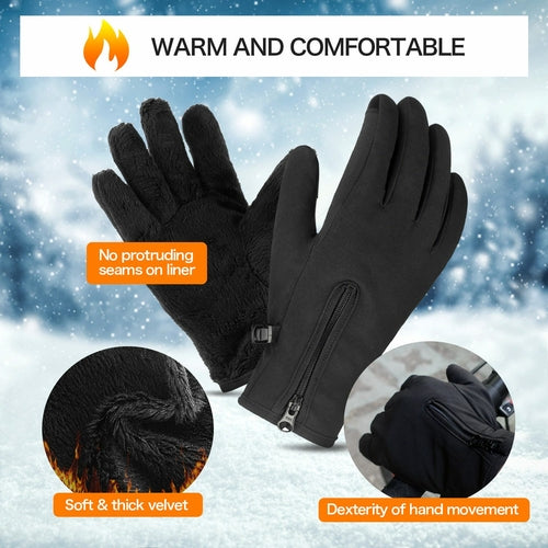 Winter Gloves, Cycling Gloves with Touch Screen Function