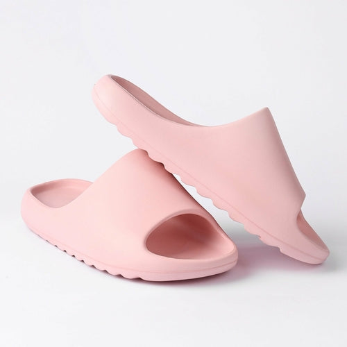 Cloud Pillow Slippers for Women - Pink Girl Slides,Shower Shoes for Hover Image