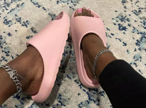 Cloud Pillow Slippers for Women - Pink Girl Slides,Shower Shoes for Main Image